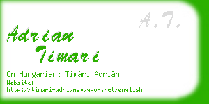 adrian timari business card