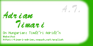 adrian timari business card